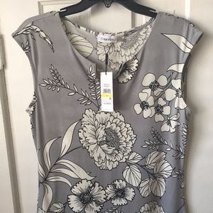 Calvin Klein Floral Top Size Medium NWT